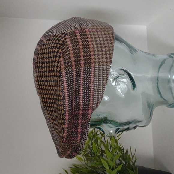 Newsboy Hat Tweed Houndstooth Corduroy Pink Brown Tan Black - Picture 6 of 10